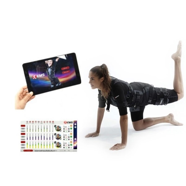 Fabrikspris Elektrisk muskelstimulator kostym X body Fitness EMS Träningsmaskin 1tablet and 1clothes EU Plug