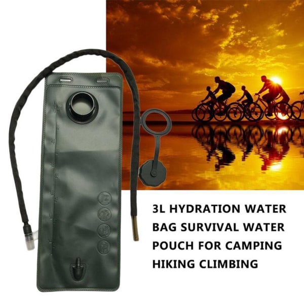 3L vattenhydrering Ryggsäck Cykelpack Sport Ruggsäck Löpning Fotvandring Klättring Resa Ryggsäck Vattenväska Påse Blåsa Ryggsäck Gray
