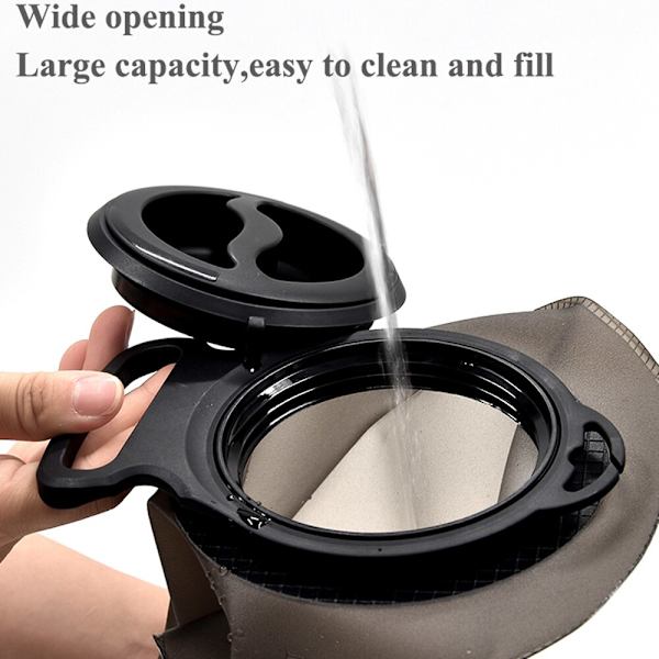 Quick Release TPU Vattenpåse Vattenblåsa Utomhussport Maratonlöpning Bergsbestigning Ridning Vidöppen 2,5L Brown 2.5L