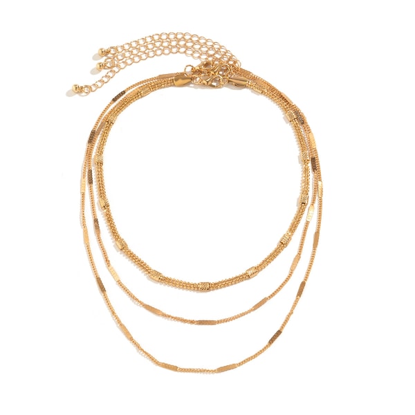 Prydnad Sexig dubbla metallkedja kroppskedjor Enkel kall stil halsband Nischhalsband för kvinnor Waist Chain Gold 1449