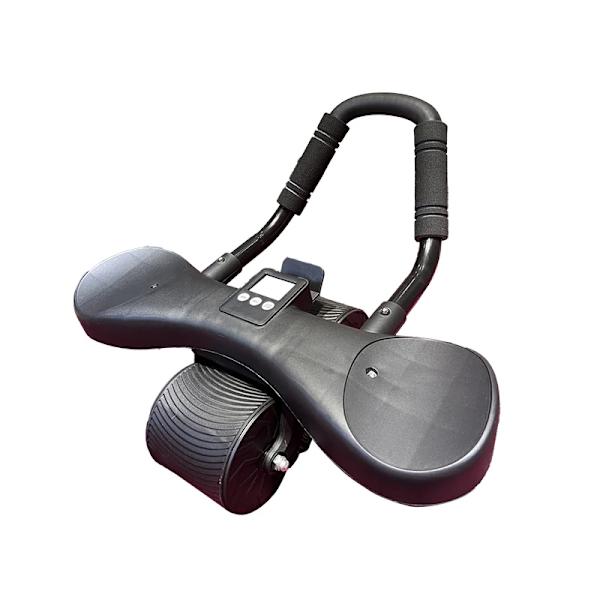 Ny design 2 hjul Abs Roller Exercise Curl Abdominal Automatisk Rebound Auxiliary Ab Gummi Roller Wheel