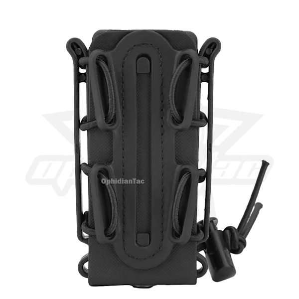 9 mm Mag-påsar Pistol Magasinficka Soft Shell Magasinficka Taktisk Gevär Fast Mag-hållare för bälte Molle Sytem BK- 1pc