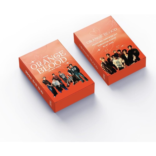 Kpop ENHYPEN 55st ENHYPEN Lomo Cards ENHYPEN Orange Blood Album Lomo Cards Enhypen Poster Cards for Fans (B)