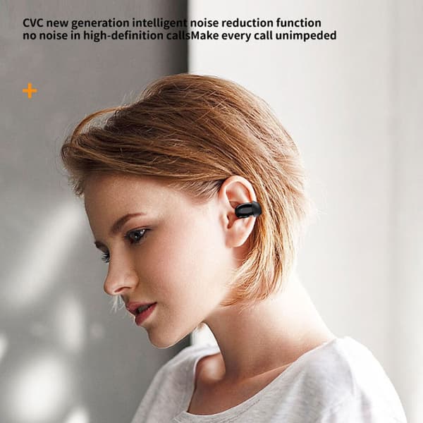 Q96 Bone Conduction Bluetooth hörlurar 5.0 Open E Black