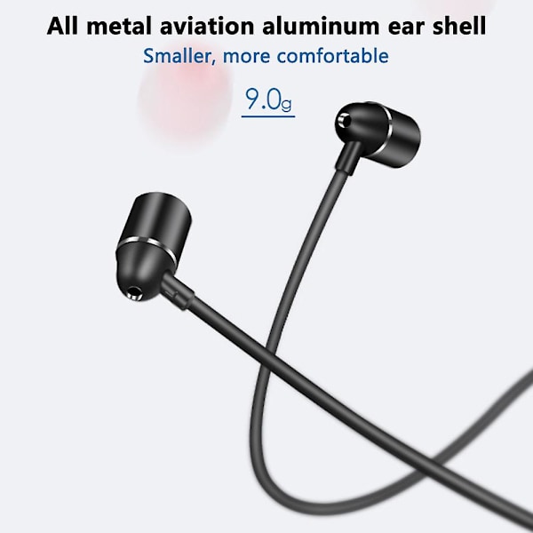 Öronsnäckor In-ear-hörlurar kompatibla med Iphone 11 Pro Max Iphone X/xs/xr Iphone 8/8 Plus/7/7 Plus, trådbundna hörlurar Inbyggd mikrofon med kontroll black