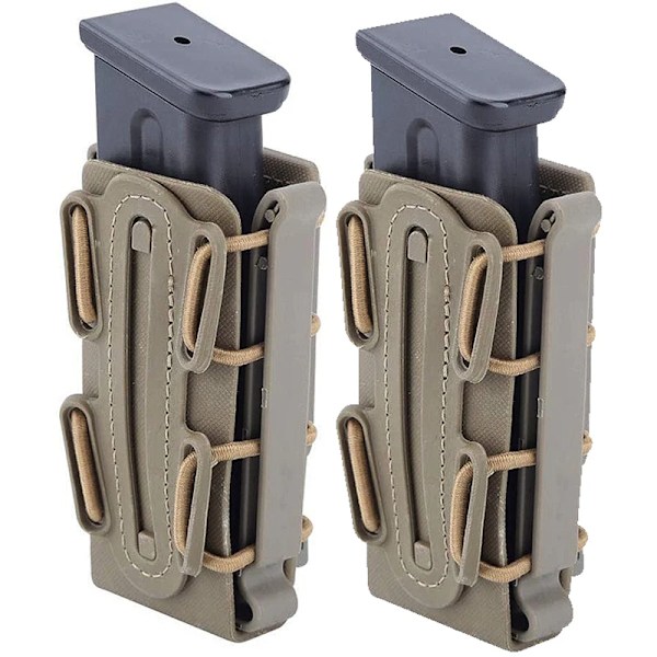 9 mm Mag-påsar Pistol Magasinficka Soft Shell Magasinficka Taktisk Gevär Fast Mag-hållare för bälte Molle Sytem BKT