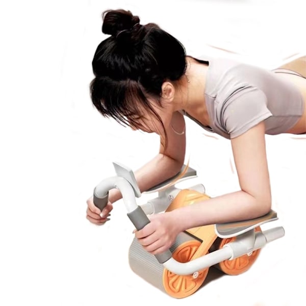Automatisk rebound maghjul Maghjul med dyna Push-up Platt muskelstretch Roller Support Mute magtränare Orange