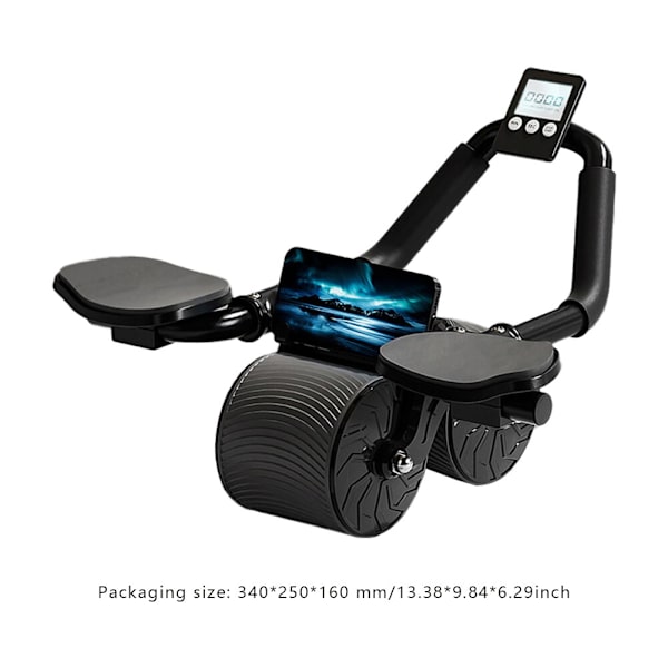 Abdomen Roller med Timer Magmuskler Fitnes Black