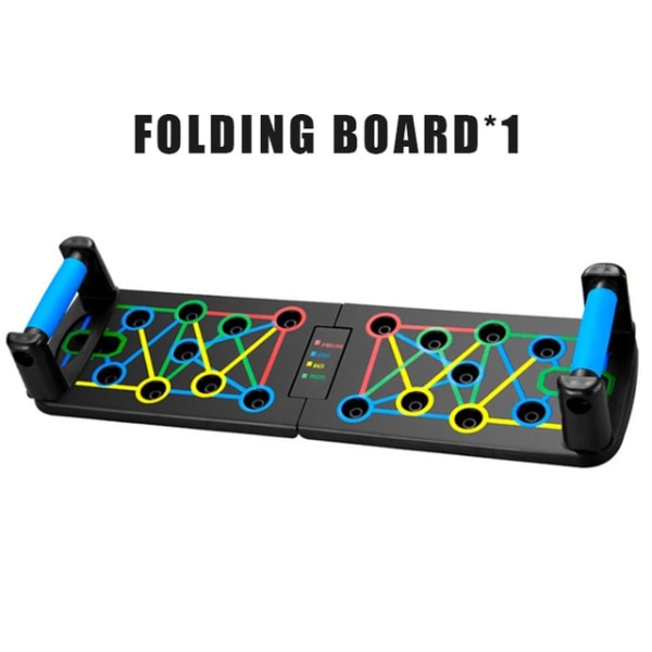 Folding Push-up Board Multifunktionell magmuskelförstärkning MuskelträningGym Sport Bärbar fitness Gray