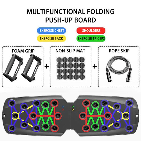 Push Up Board Bärbar Multi träningsutrustning Push Up Bar för hemgymutrustning Kroppsbyggande Fitness Sport set3