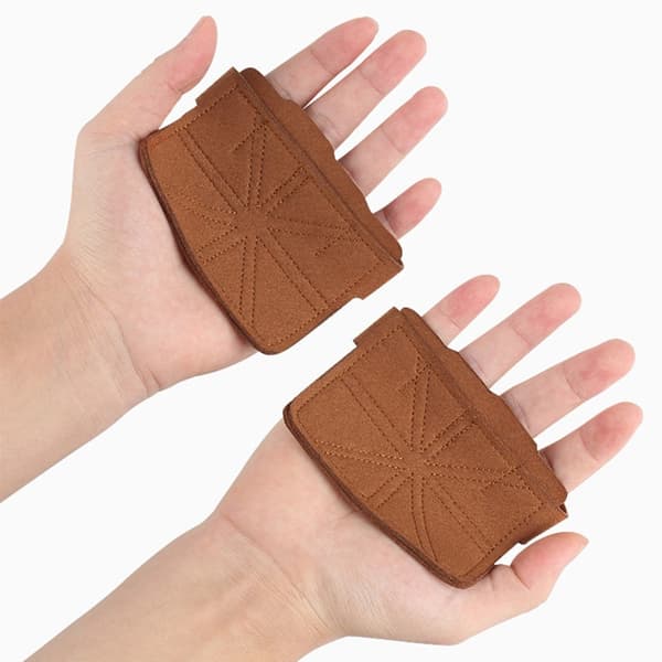 Läder Palm Protector Hantel Tyngdlyftning Tra Pink