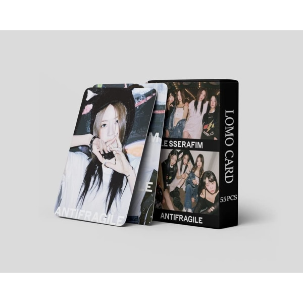 55 st LESSERAFIM Lomo-kort LESSERAFIM ANTIFRAGILE Album LESSERAFIM Fotokort KPOP Merch LESSERAFIM Special Official For Fans (B) A