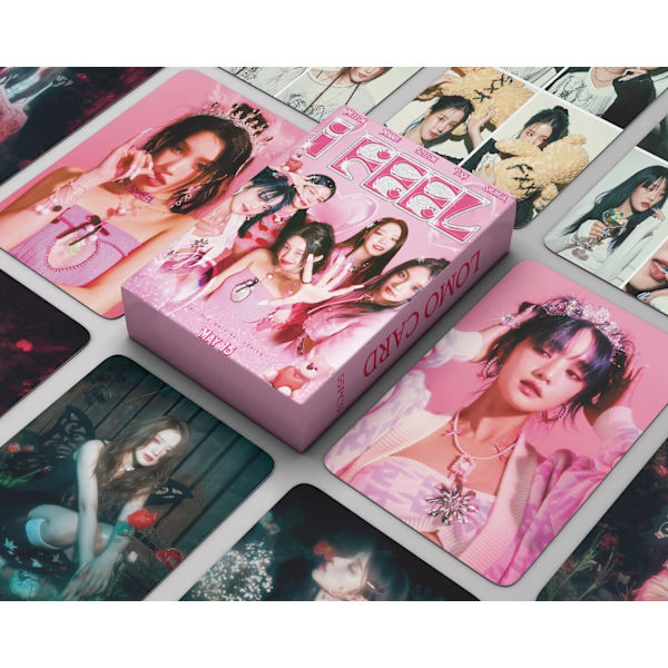 (G) I-DLE Lomo-fotokort 55 st (G) I-DLE I FEEL Nytt fotoalbum (G) I-DLE Mini Lomo-presentkort för fans (Queen 2)