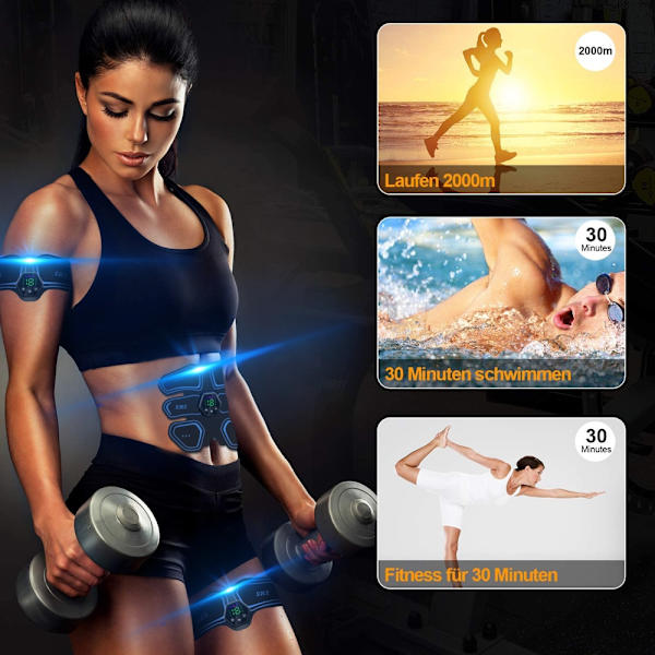 Muskelstimulator EMS Abdominal Höfttränare LCD Display Toner USB Abs Fitness Hemgym Kroppsbantning Waist trainer option 1