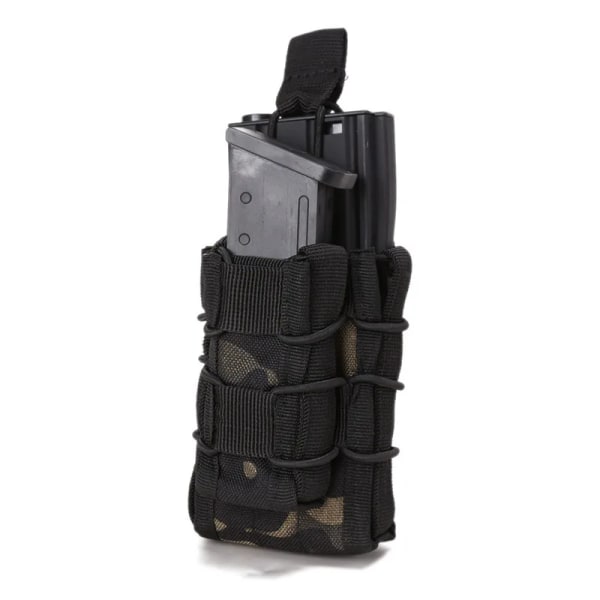 Tactical Molle Dubbeldäckare Magasinpåse Hållare M4 M14 Military Airsoft Single 9mm Mag Carrier Holster Hunting Midjepåsar MC