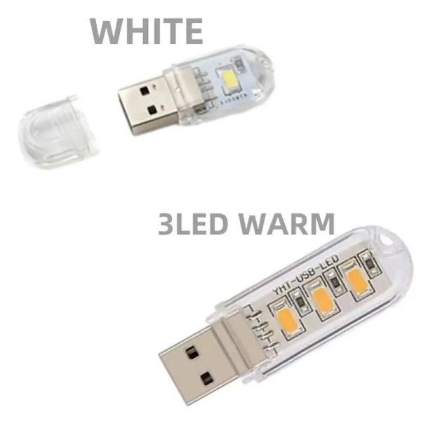 Mini USB Book Lights Bärbara USB LED Lampor 5V Ultra Bright Läslampa För Power Bank Camping PC Bärbara datorer USB Nattlampor Style E