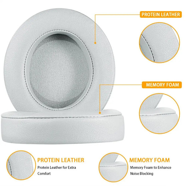 EarPads för Razer Kraken Pro V2 Ersättningsproteinläder & Memory Foam Gaming Hörlurar Oval Ear Cushion Razer hörlurar gray