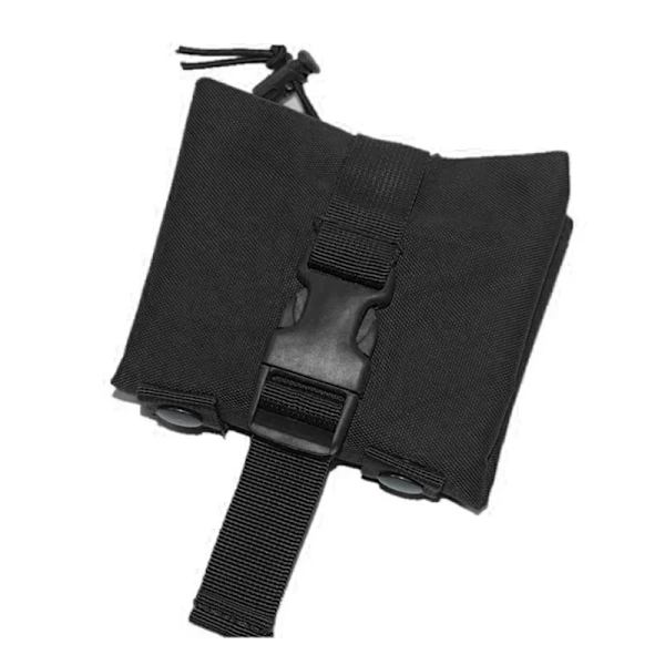 Folding Molle Tactical Magazine Dump Drop Pouch Hunting Airsoft Ammo EDC Tool Bag Foldable Utility Recovery Mag Pack Black