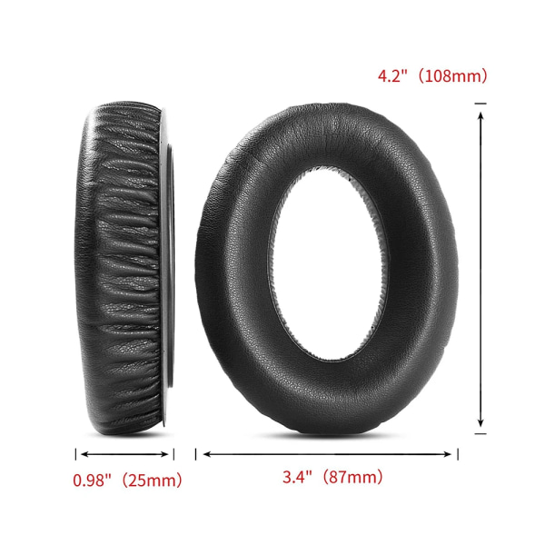 Ett par sammets öronkuddar för Sennheiser HD545 HD565 HD580 HD600 HD650 Hörlurar Öronkuddar Kudde Memory Foam Spong Cover Pannband earpads pu