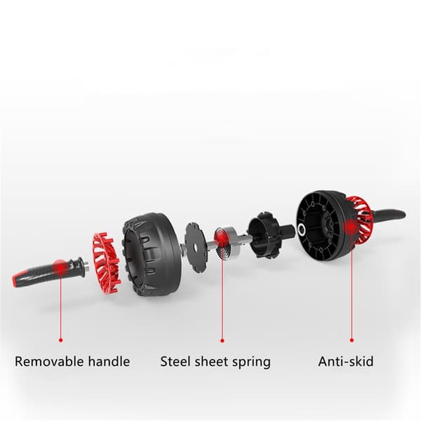 Ab Roller Automatisk Rebound Abdominal Wheel 1,7m S Red