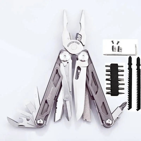 Daicamping DL30 utbytbara delar Hand Multi Tools Multi-tool Cutter EDC Multitool Survival Gear Plier Swiss Army fällknivar DL30 full set silver