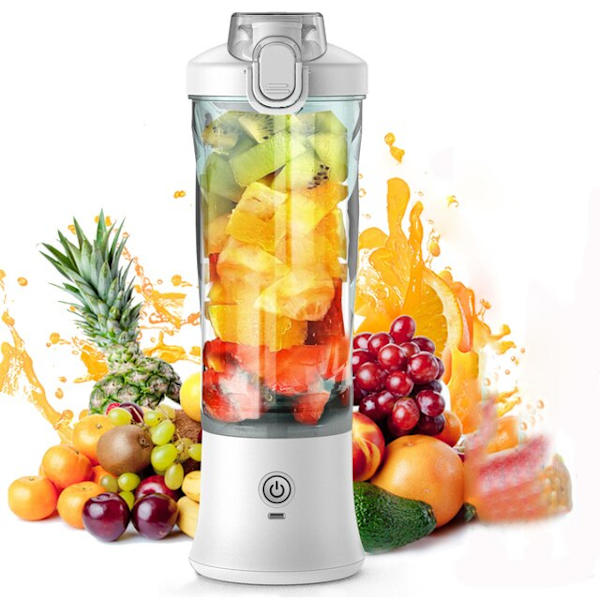 Bärbar Juicer Blender 600ML Elektrisk Juicer Fruktmixer 4000mAh USB Uppladdningsbar Mini Smoothie Blender Personlig Juicer white