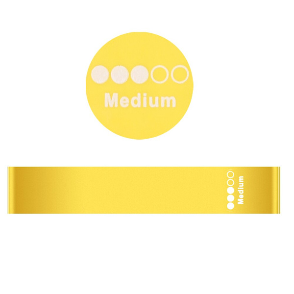 1st Unisex Fitness Elastiskt Band för Sport Ben Lår Glutes Butt Squat 3 Nivåer Resistance Gym Band för bred träning rubber yellow 25lb
