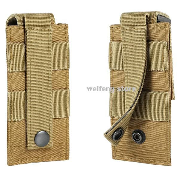 9 mm tidskriftspåse Taktisk enkel dubbel magpåse utomhus Molle tidningspåse med öppen topp för Glock M1911 92F Torch Bag Triple Bag single CP
