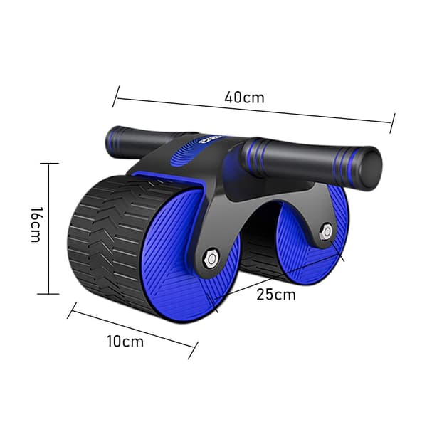 Belly Wheel Automatisk Rebound Mute Abdominal Exerc Style B Blue