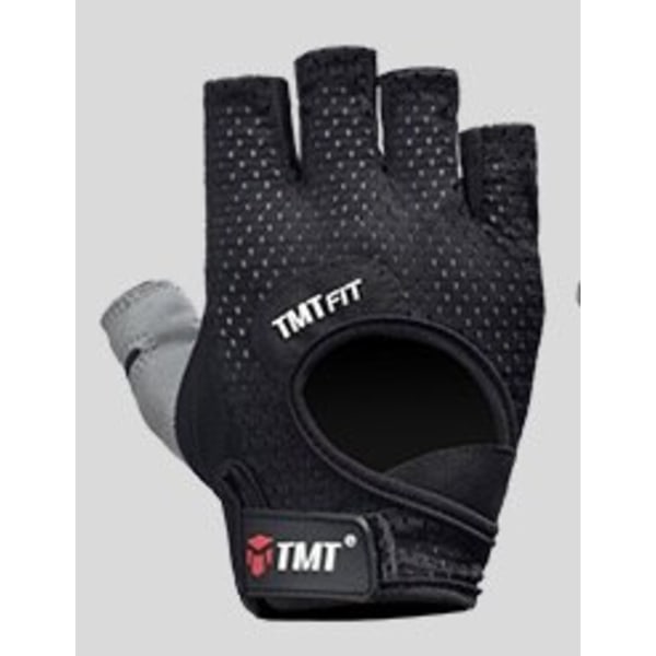 Half Finger Gym Handskar Big Size viktlyftande passform Black L 19.5-21.5cm