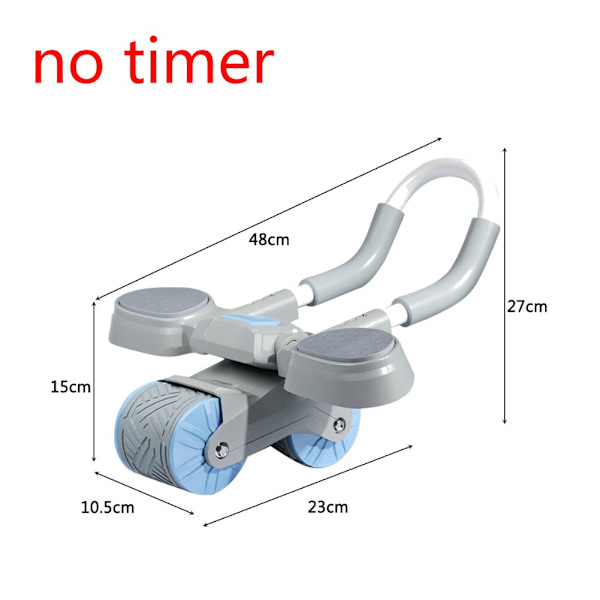 2 i 1 Abdomen Roller Abdominal Roller Exerciser A Gray no timerD