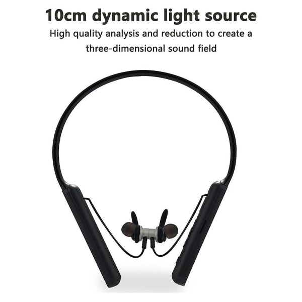 Bluetooth hörlurar Nackband 20 timmars speltid V5.0 Trådlöst headset Sportbrusreducerande hörsnäckor med mikrofon för gymlöpkompatibel silver