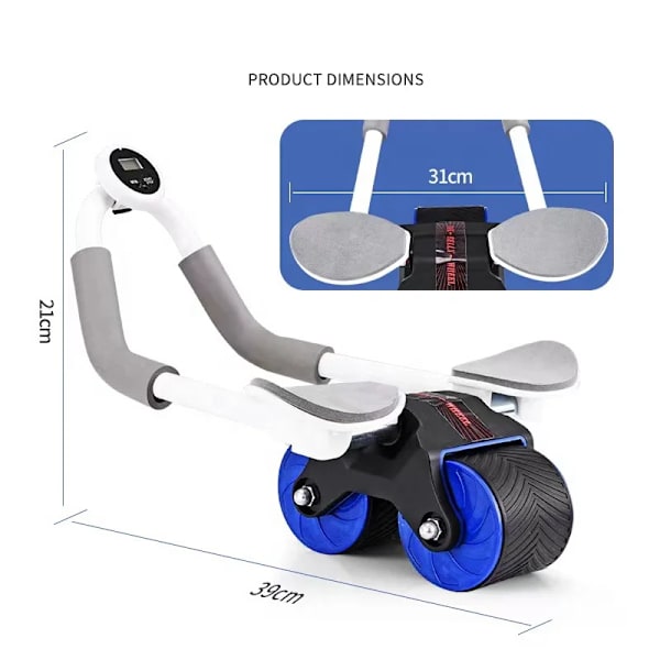 Nytt Automatisk Rebound Ab Training Disc Wheel Double Wheel Abdominal Exercise Wheel Gym