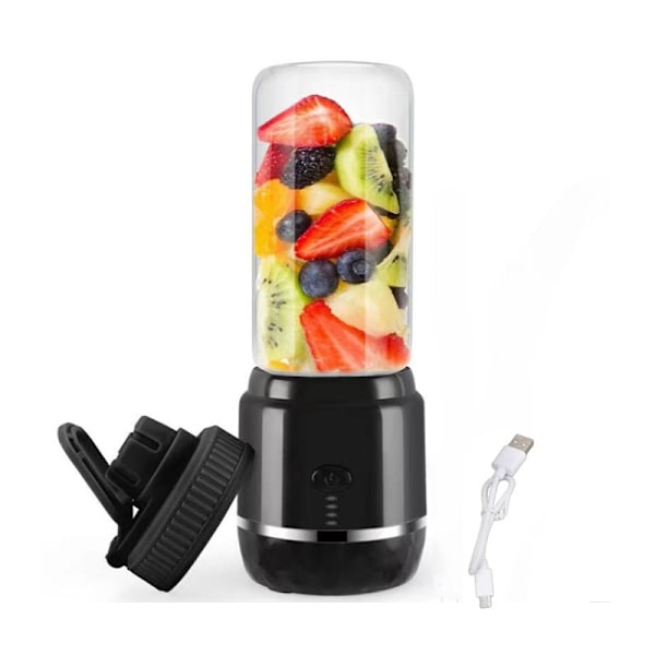 500 ml bärbar blender 6 blad USB uppladdningsbar juicemixer för färsk frukt Elektrisk skakkopp Söt Blender Smoothie Ice Crush Cup 4 blades blender
