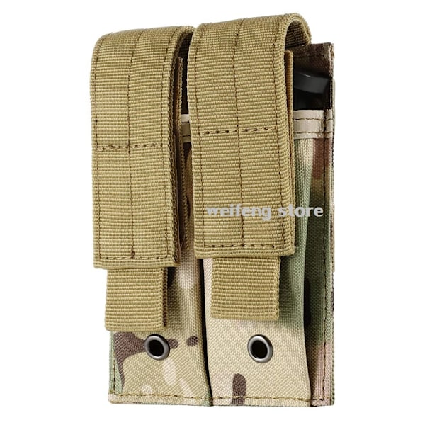 9 mm tidskriftspåse Taktisk enkel dubbel magpåse utomhus Molle tidningspåse med öppen topp för Glock M1911 92F Torch Bag Triple Bag double cp