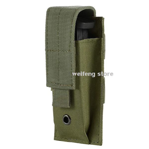 9 mm tidskriftspåse Taktisk enkel dubbel magpåse utomhus Molle tidningspåse med öppen topp för Glock M1911 92F Torch Bag Triple Bag single green