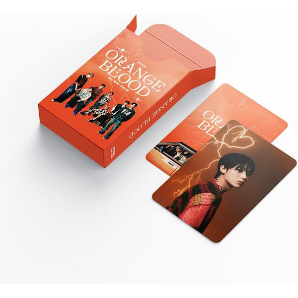 Kpop ENHYPEN 55st ENHYPEN Lomo Cards ENHYPEN Orange Blood Album Lomo Cards Enhypen Poster Cards for Fans (B)