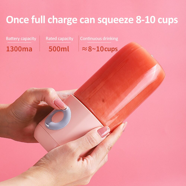Multifunktion Mini Juicers Bärbar elektrisk Juicer Blender USB Laddning Fruktblandare Frukt Mat Milkshake Juice Maker Machine white