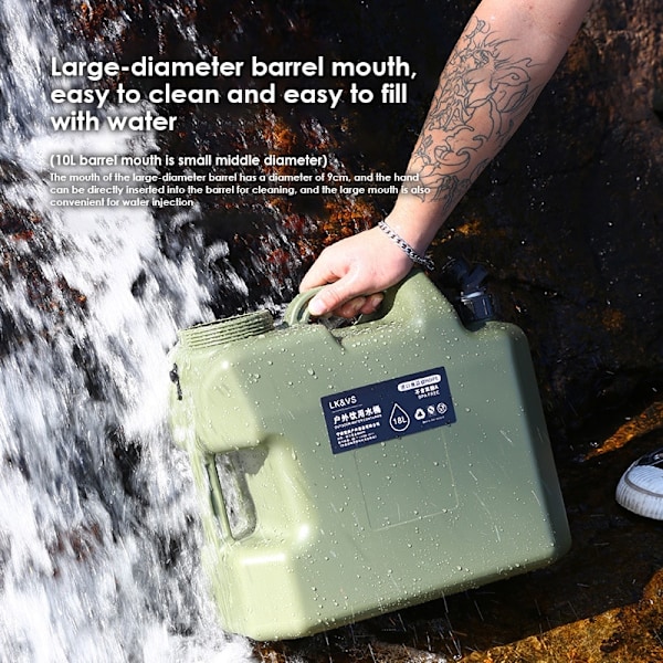 25L vattenflaska förvaringskran Camp vattenpåse Bärbar PE-hink Utomhuscamping Matklassad PC-plasthink Dricka 대형물통 10L Water Bucket