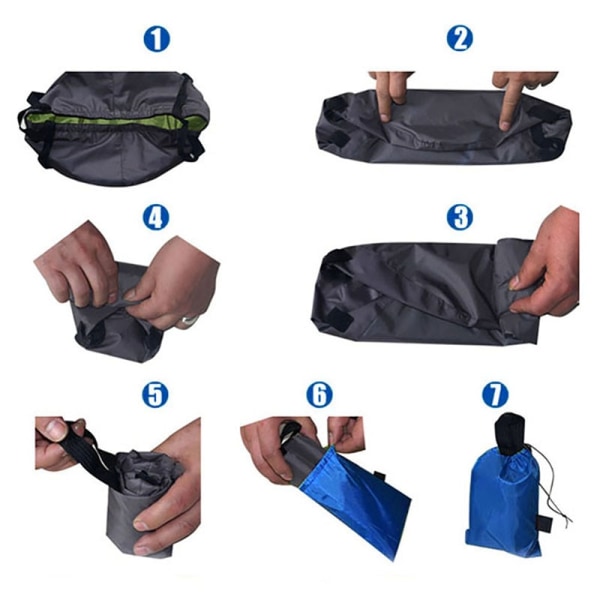 8,5 L Utomhus Bärbar Handfat Hink Skål Rese Vikbar Camping Tvättställ Ultralätt Handfat Tvättpåse Vandring Vattenhink Blue