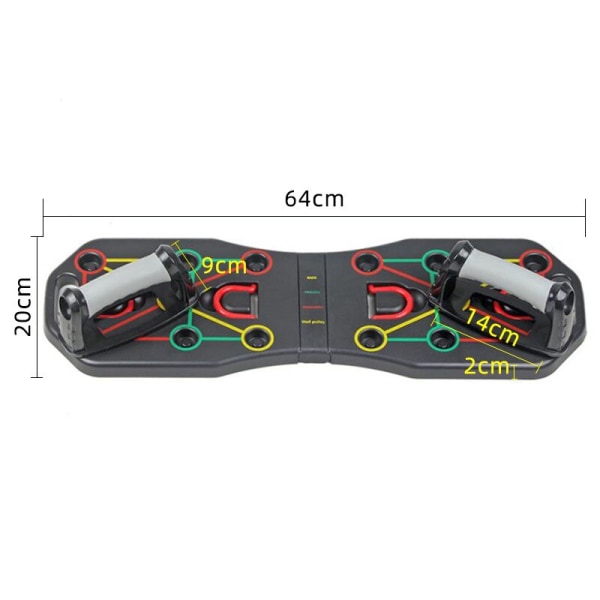 Push Up Board Män Kvinnor Omfattande Fitness Träningsställ Body Building Träning Träning Hem Gym Utrustning 12 i 1 Green