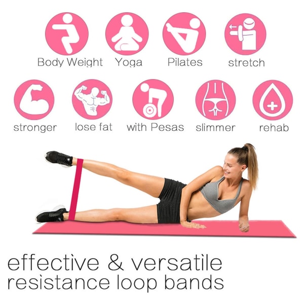 Fitness Elastiska Motståndsband Crossfit Träning Gummiband Träning Träning Träning Träningsträning Fitness Gummi Sport Yoga Styrka Gymutrustning 30-40lb
