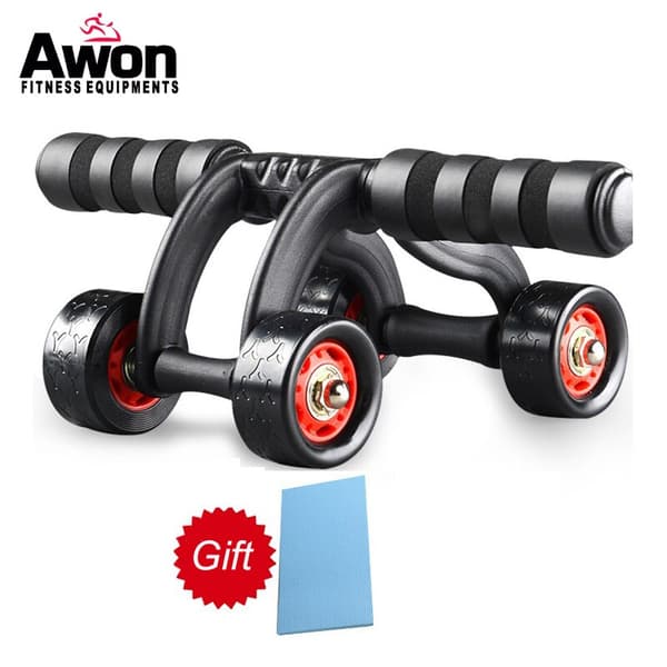 4 hjul Power Wheel Triple AB Abdominal Roller Ab