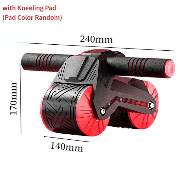 ABS Wheel Roller Automatisk Rebound Buke Stum Buke Roller Training Tränare Armmuskler Kroppsbyggande Fitness Style D Red