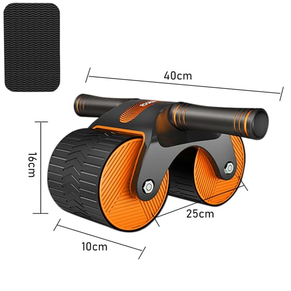 Anti Slip AB Roller Automatic Rebound Abdominal Wh B Orange