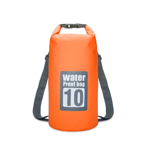 PVC Vattentät Torrväska 5L/10L/15L/20L/30L Utomhusdykning Vikbar förvaring Strandsimväska Rafting River Ocean Ryggsäck 10L Orange