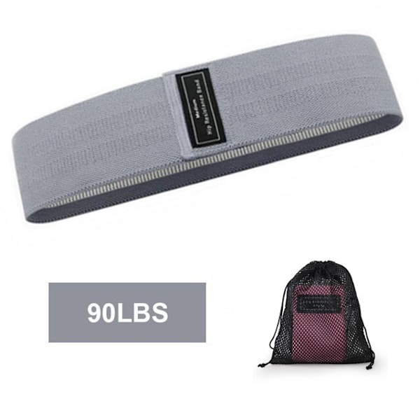 Träning Fitness Höftslingor Motståndsband Anti-halk knäböj Expanderstyrka Gummiband Yoga Gym Träning Flätat elastiskt band Dark gray--90LBS