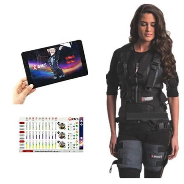 Fabrikspris Elektrisk muskelstimulator kostym X body Fitness EMS Träningsmaskin 1tablet and 2clothes JP