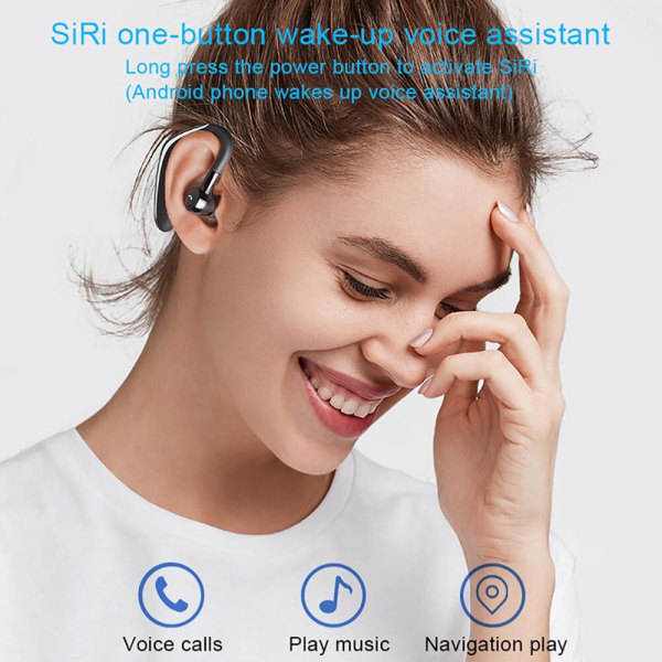 YL6S trådlös hörsnäcka Bluetooth hörlurar Business D Black