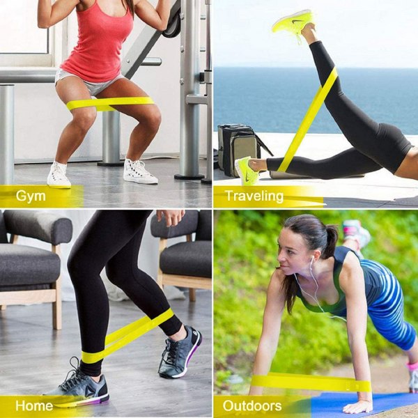 XCLOHAS Resistance Bands Träningsgymnastik Expander 5 Level Yoga Pilates Fitness Elastiska Gummiband Crossfit Träningsutrustning Blue